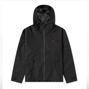 Polo by Ralph Lauren Black Windbreaker with Red Accents